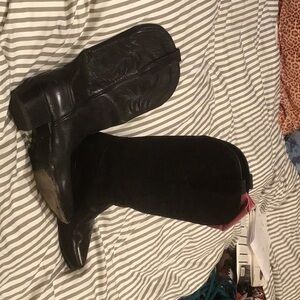 TECOVAS women’s The Annie Cowsgirl Boot in black leather